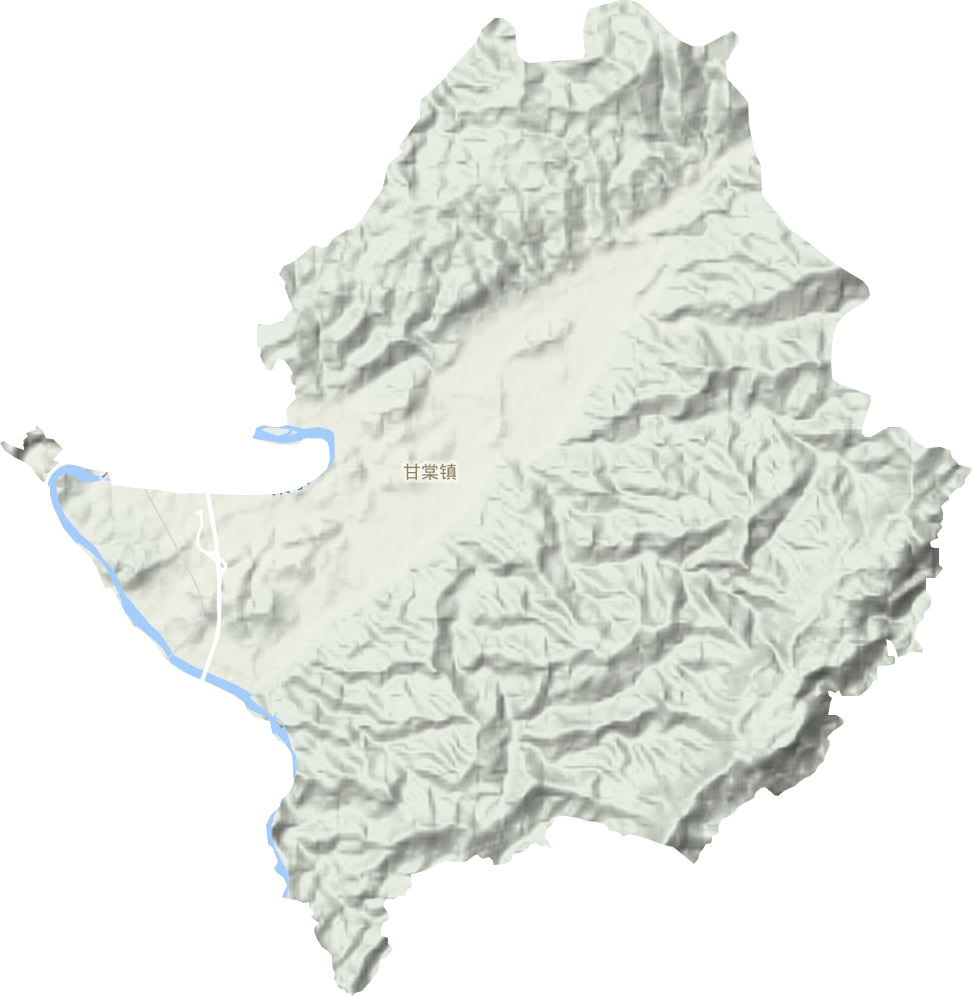 甘棠镇地形地图