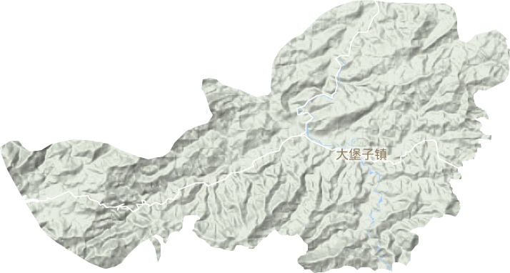 大堡子镇地形地图