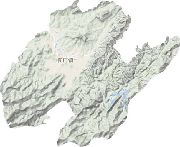 新厂镇地形地图
