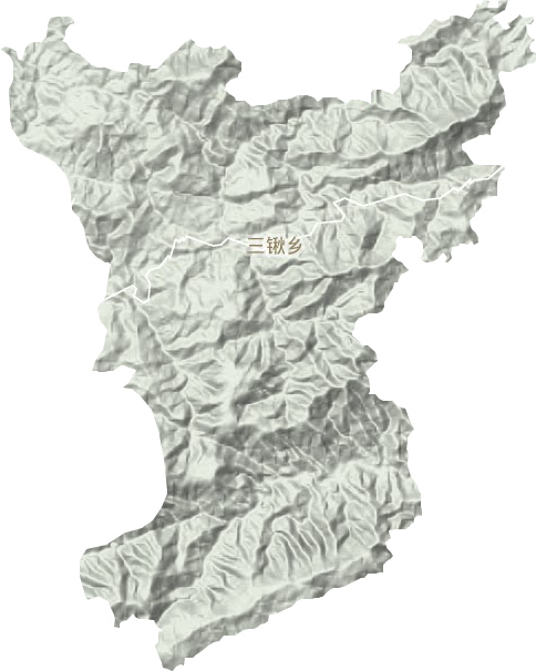 三锹乡地形地图