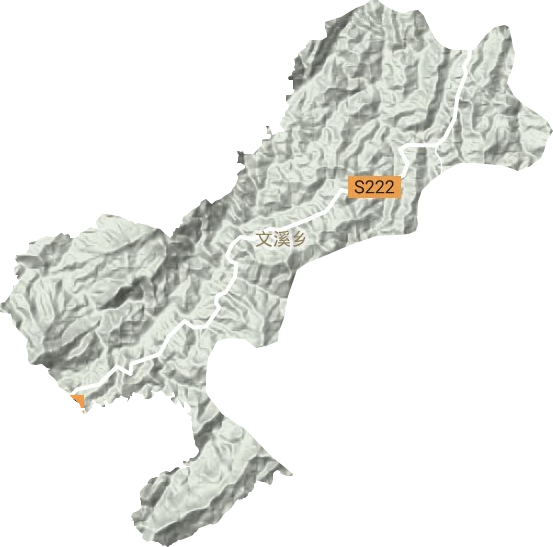 文溪乡地形地图
