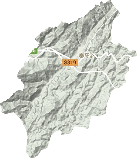 寨牙乡地形地图