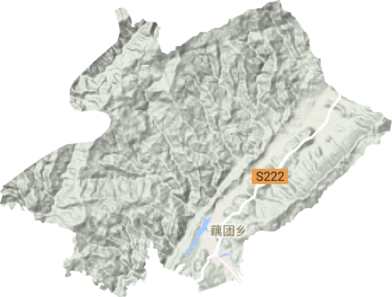 藕团乡地形地图