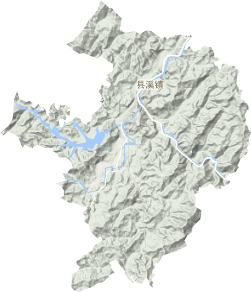 县溪镇地形地图