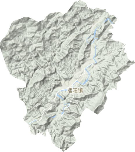 播阳镇地形地图