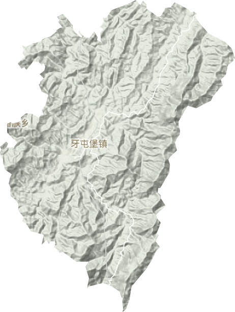 牙屯堡镇地形地图