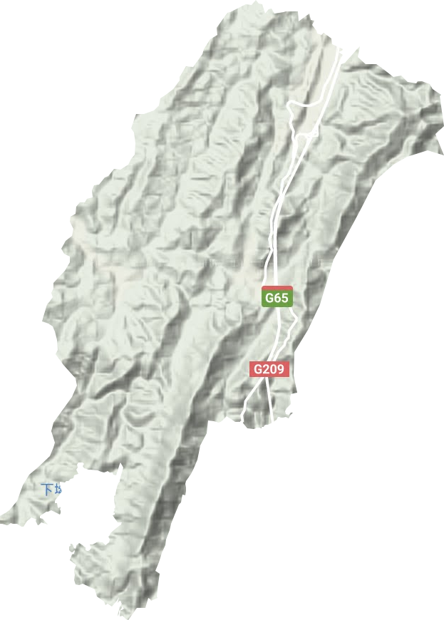 陇城镇地形地图