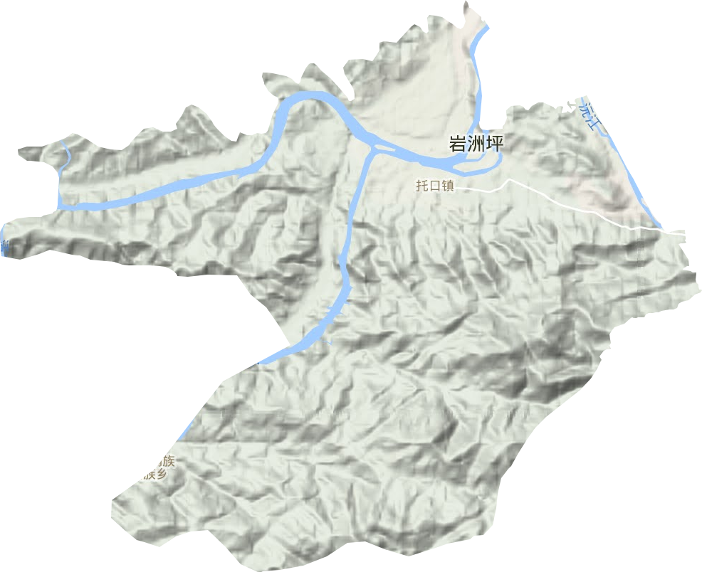 托口镇地形地图