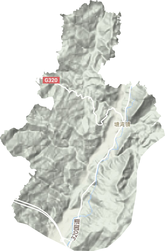 塘湾镇地形地图