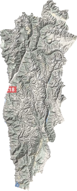 巴塘县地形地图