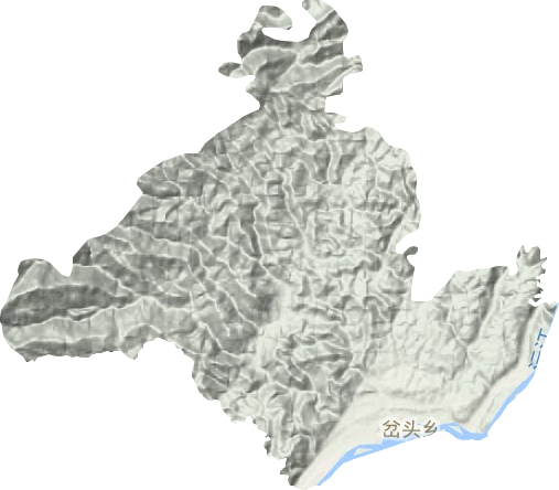 岔头乡地形地图