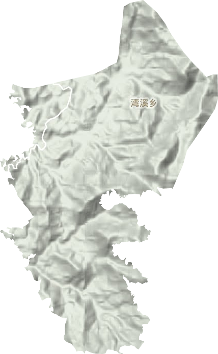 湾溪乡地形地图