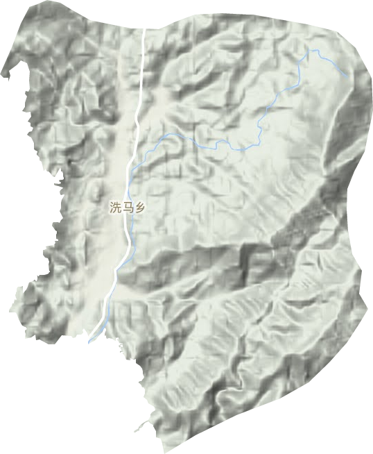 洗马乡地形地图