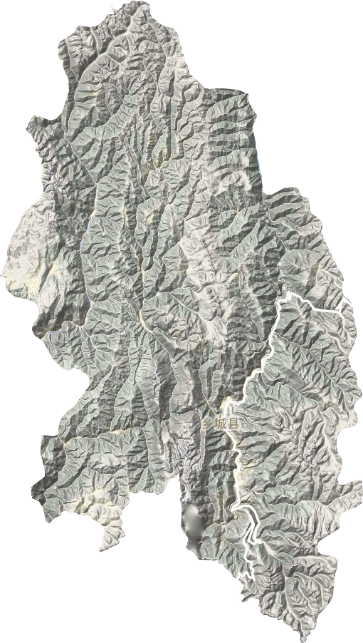 乡城县地形地图