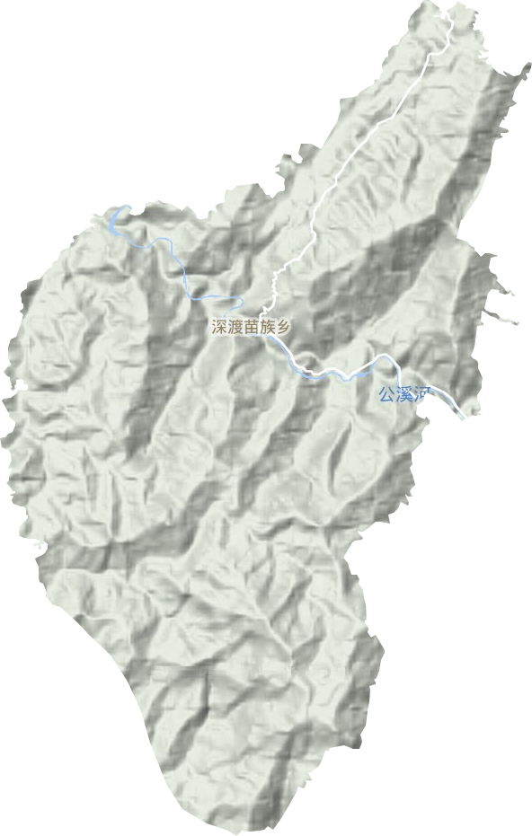 深渡苗族乡地形地图