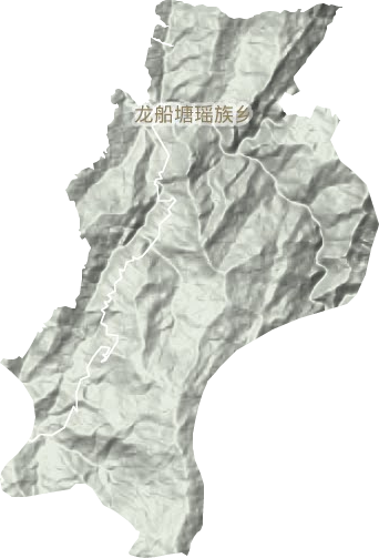 龙船塘瑶族乡地形地图
