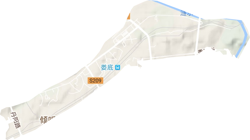 花山街道地形地图