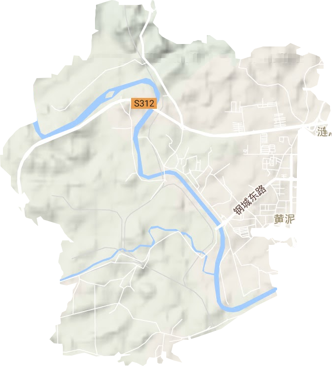黄泥塘街道地形地图