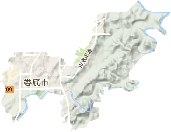 大科街道地形地图