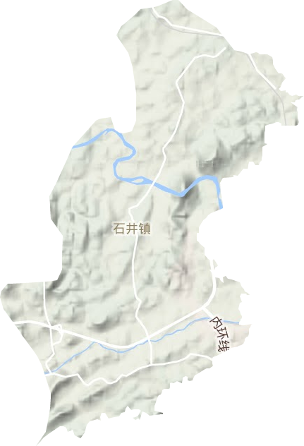 石井镇地形地图