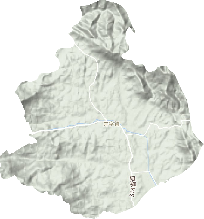 井字镇地形地图