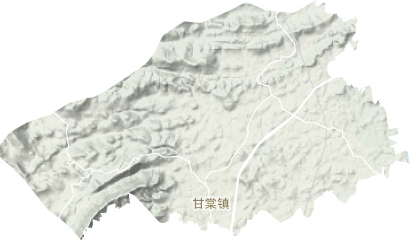 甘棠镇地形地图