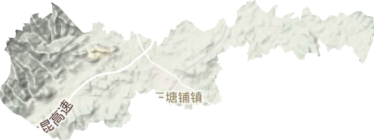 三塘铺镇地形地图