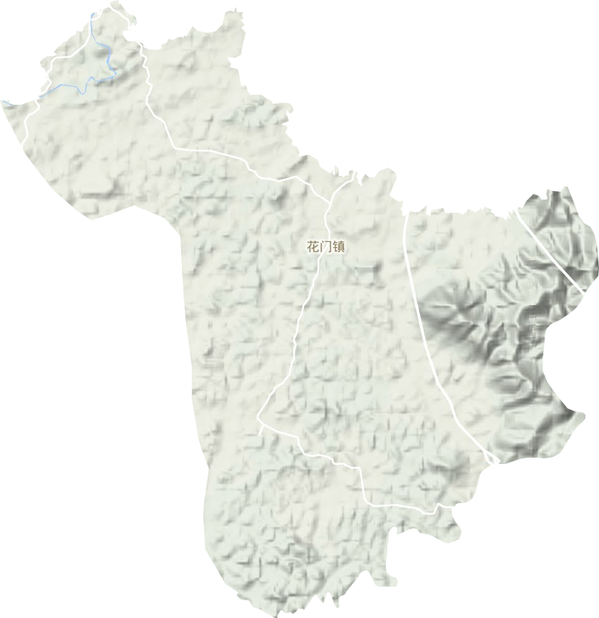 花门镇地形地图