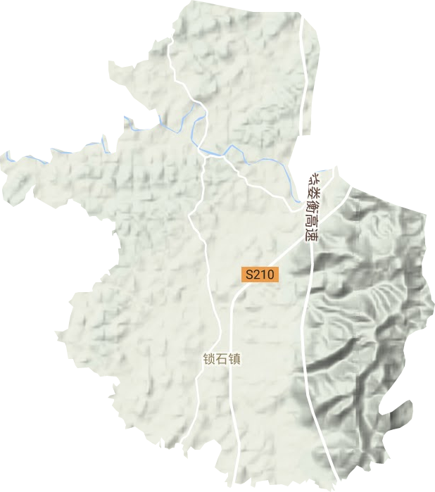 锁石镇地形地图