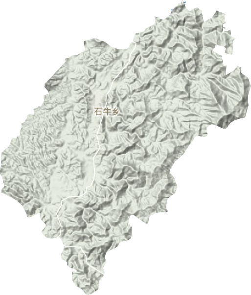石牛乡地形地图
