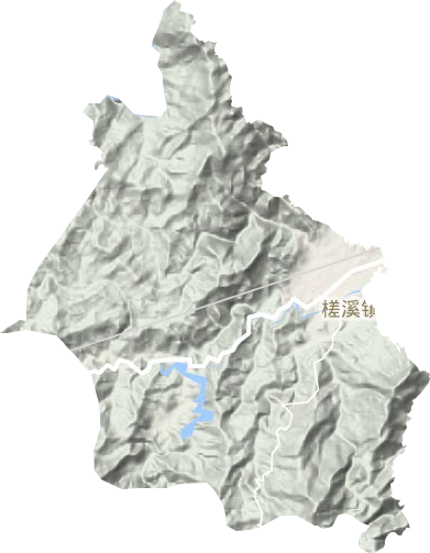 槎溪镇地形地图