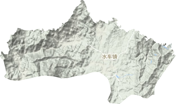 水车镇地形地图