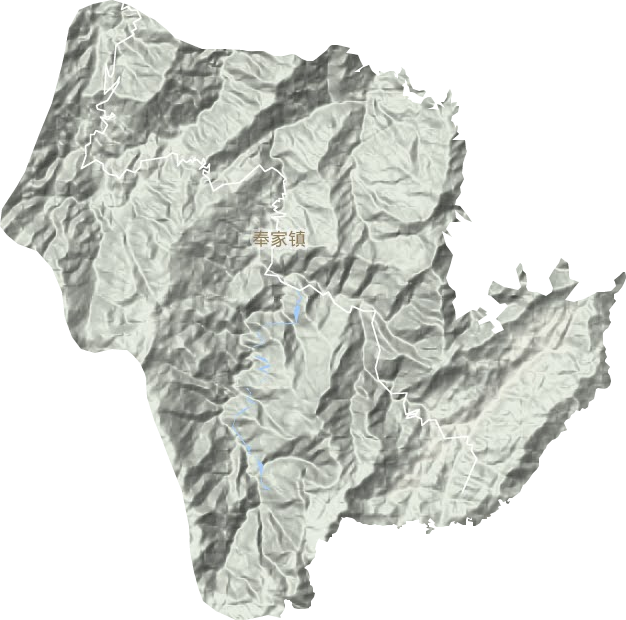 奉家镇地形地图