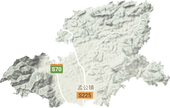 孟公镇地形地图