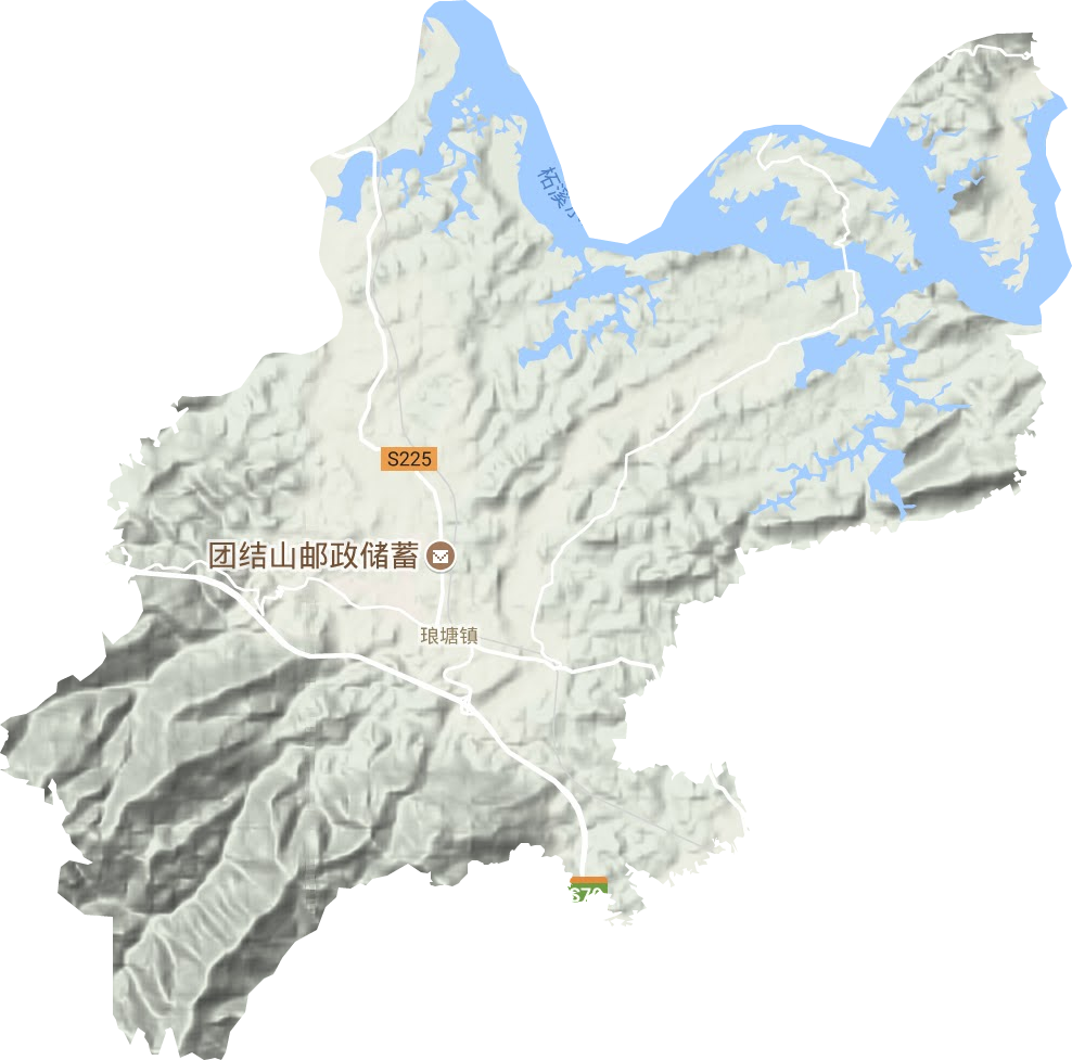 琅塘镇地形地图