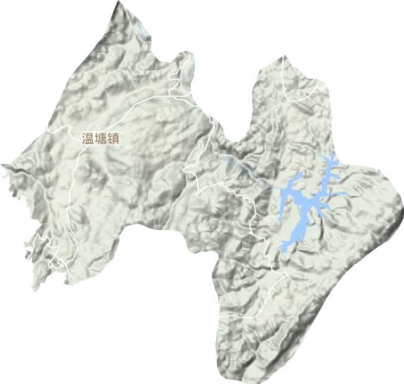 温塘镇地形地图
