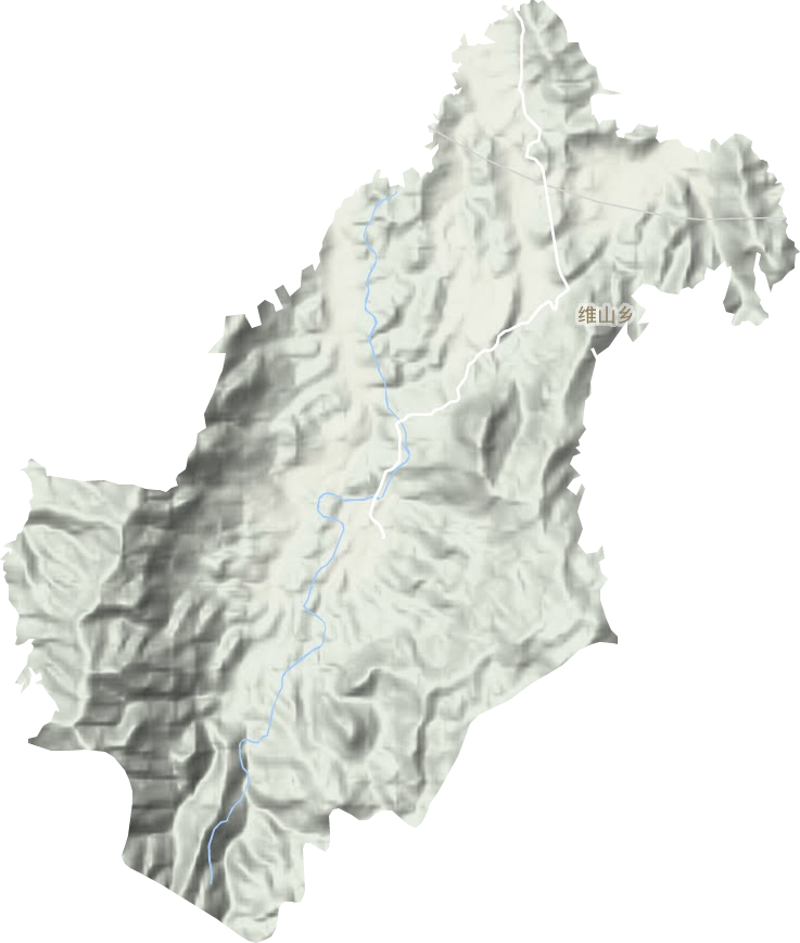 维山乡地形地图