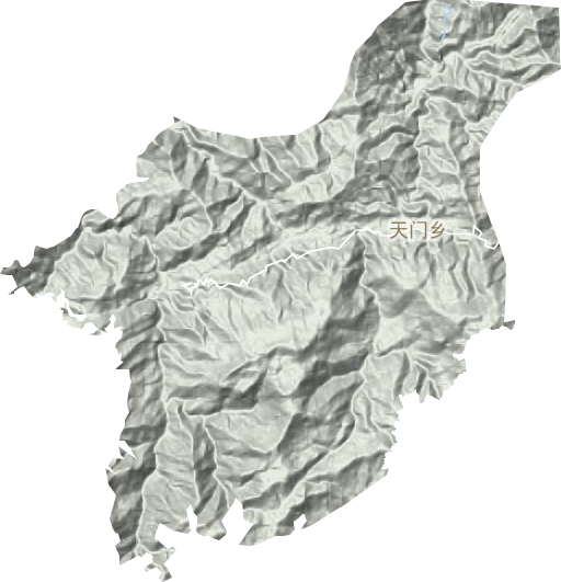 天门乡地形地图