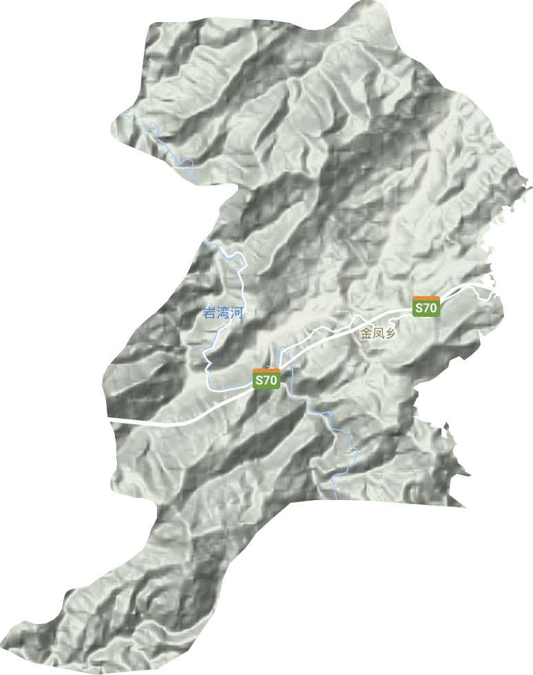 金凤乡地形地图