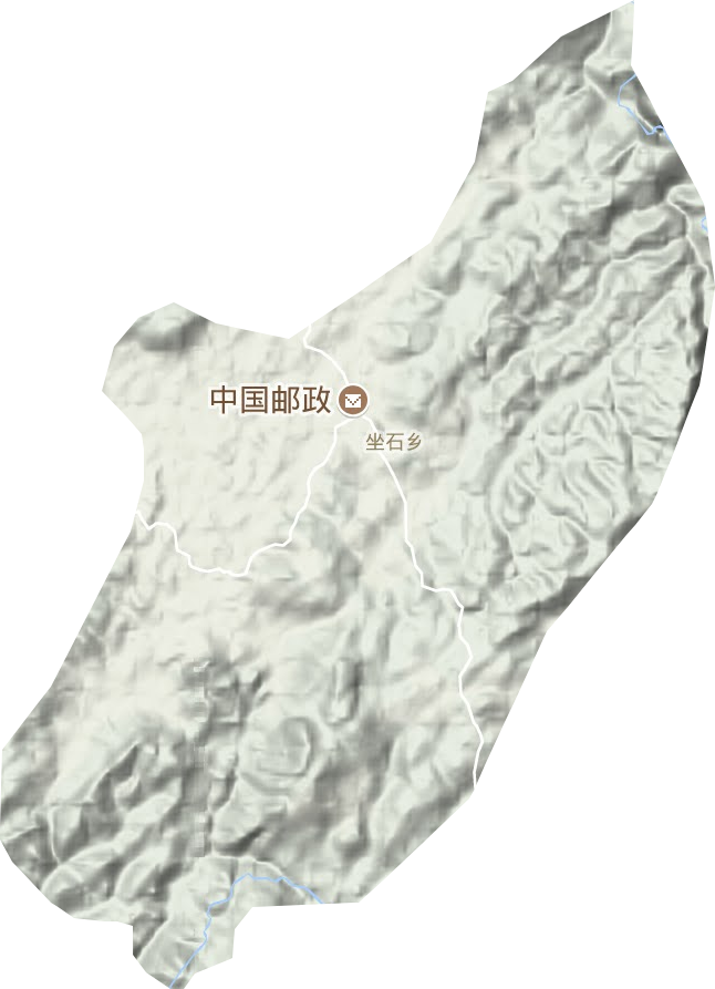 坐石乡地形地图