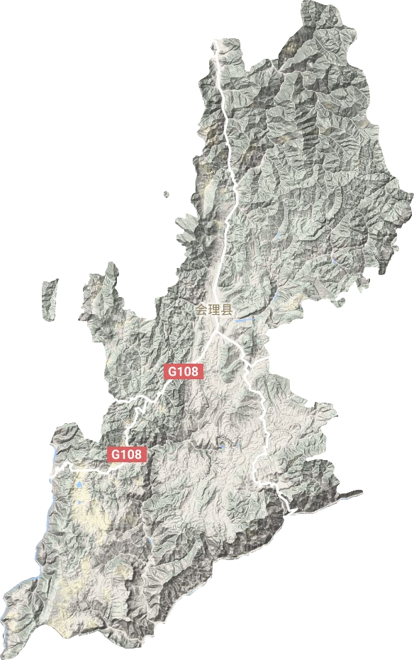 会理市地形地图