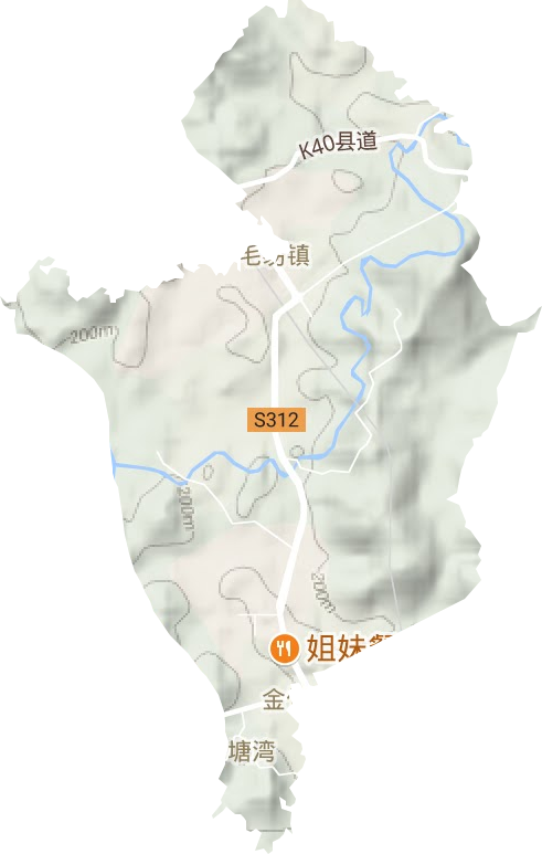 沙塘湾街道地形地图