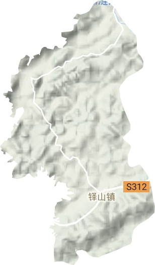 铎山镇地形地图