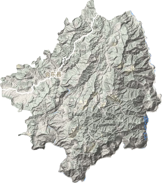 会东县地形地图