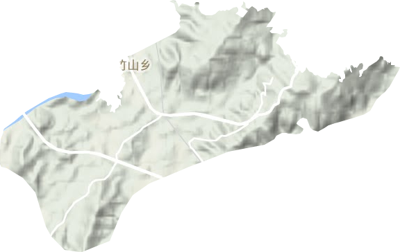 金竹山镇地形地图