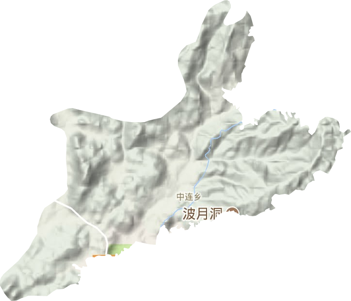 中连乡地形地图