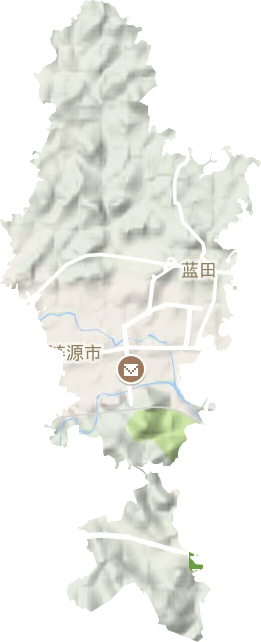 蓝田街道地形地图