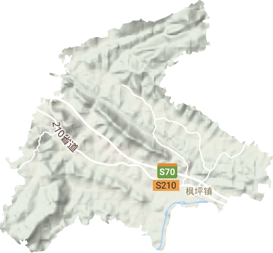 枫坪镇地形地图