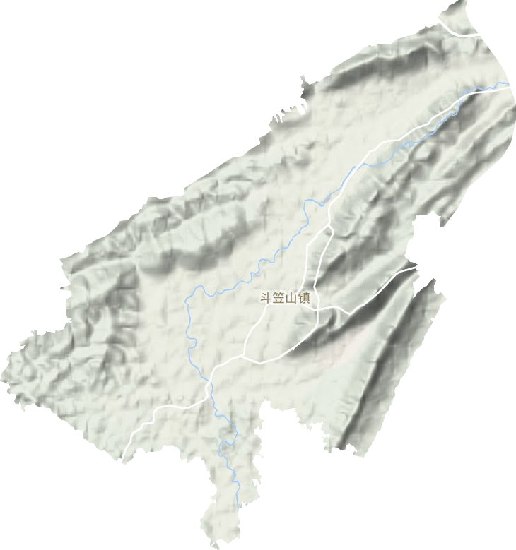斗笠山镇地形地图