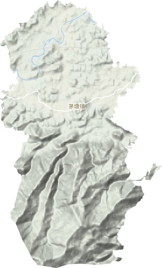 茅塘镇地形地图